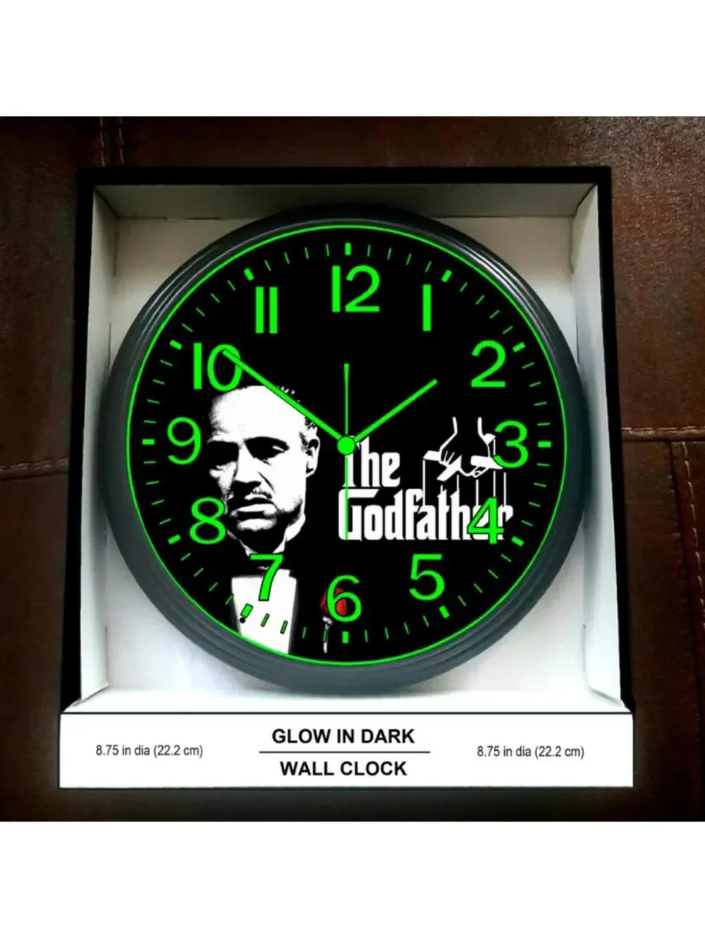 The God Father Mobster Omerta Glow In The Dark Wall Clock New!